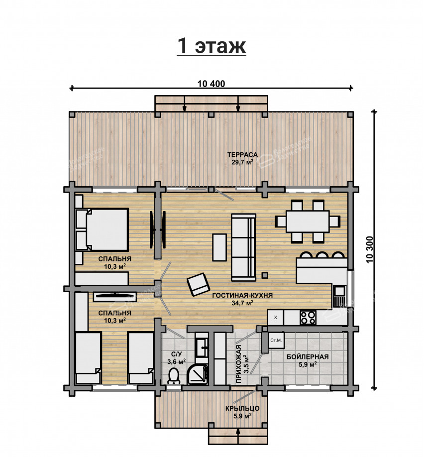 Дом из клееного бруса VZ-320